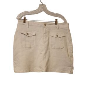 Zana-Di Women's Size 14 White Jean Mini Skort- Vintage